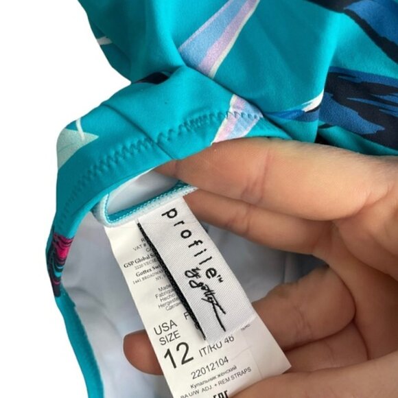 New! Profile by Gottex One Piece Paradise V-Neck Tie Front - Picture 4 of 8